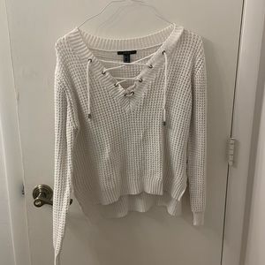 Forever 21 White Knit Sweater